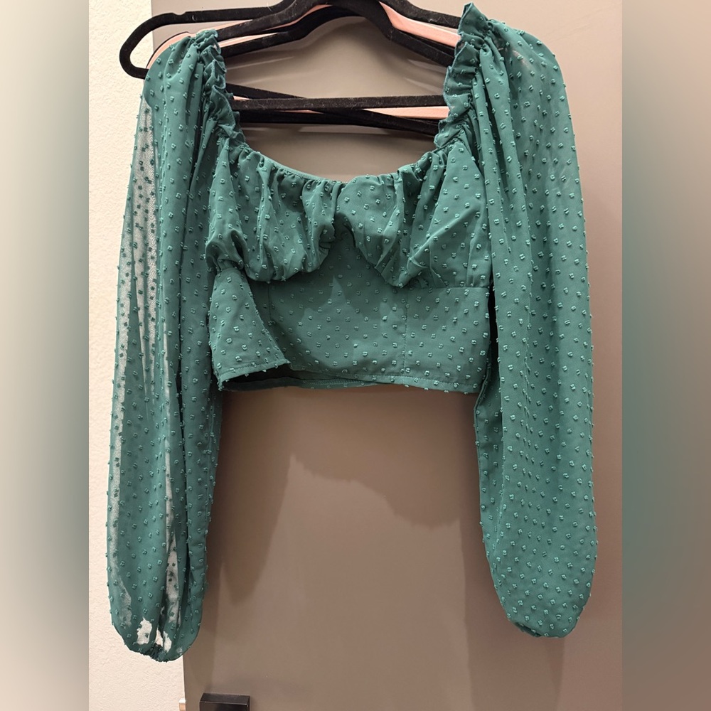 SHEIN green crop top